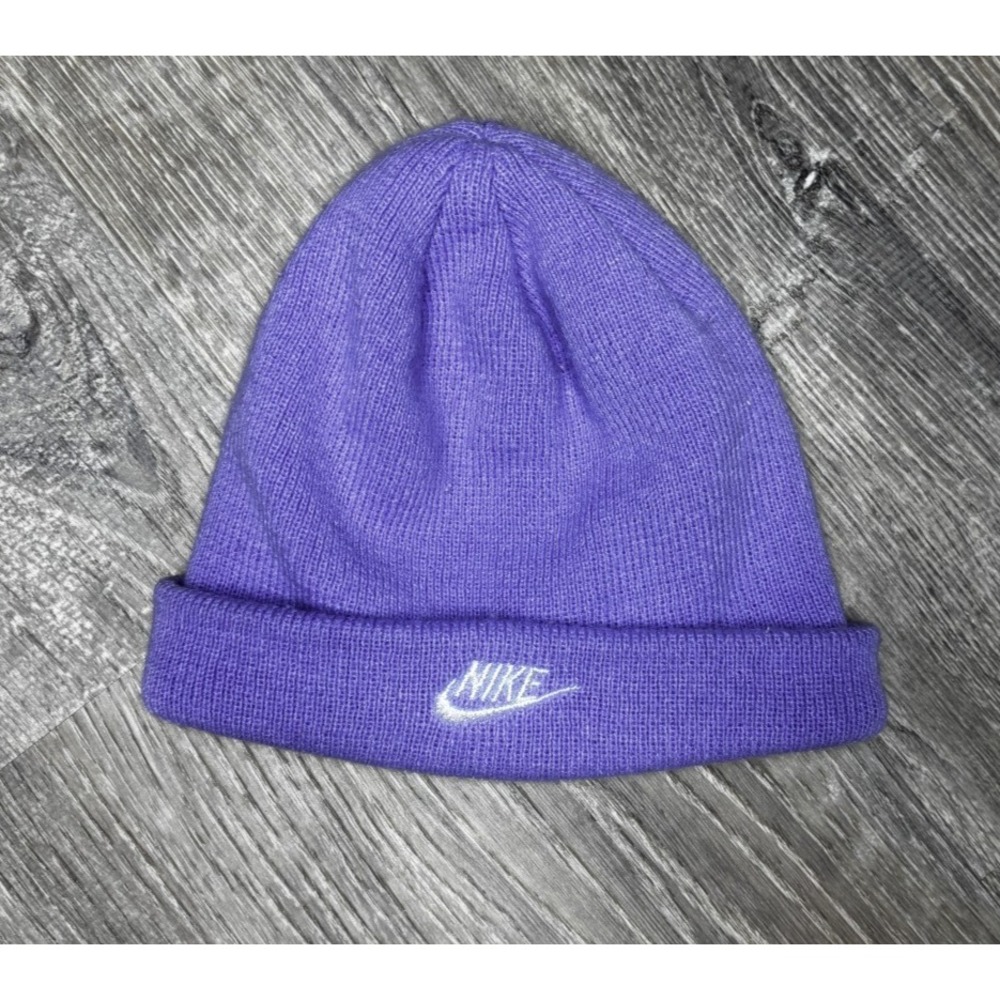 Nike Purple Beanie Hat Baby Toddler‎ Logo Winter Gift
